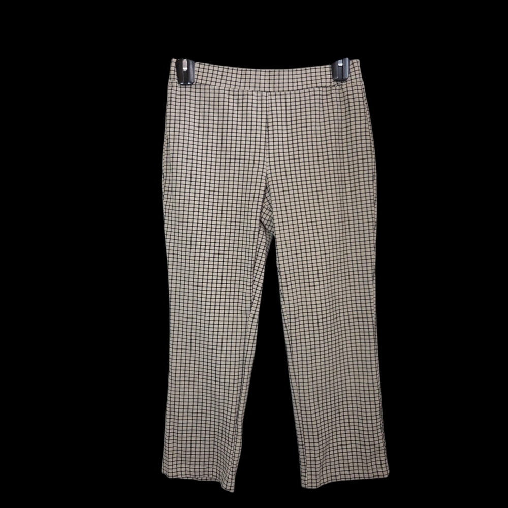 Harlow Tan And Black Plaid Capri's Size XL